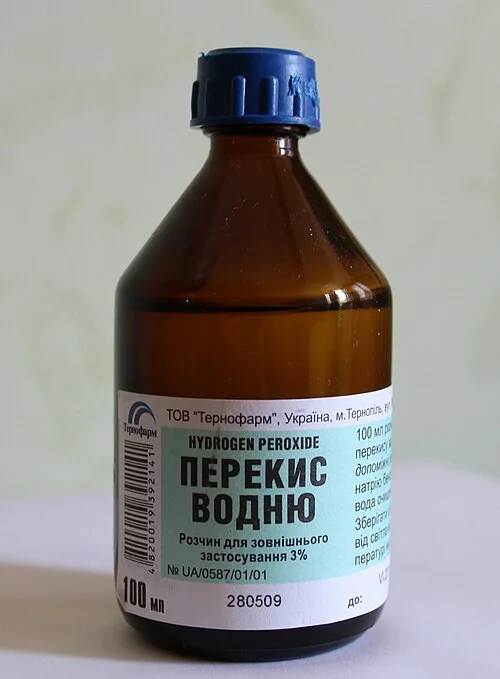 Actual material reference photograph of Hydrogen Peroxide