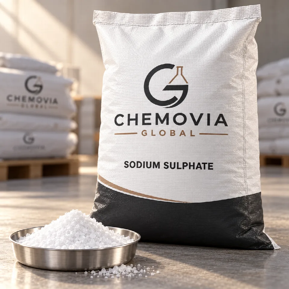 Chemovia sodium sulphate product packaging mockup